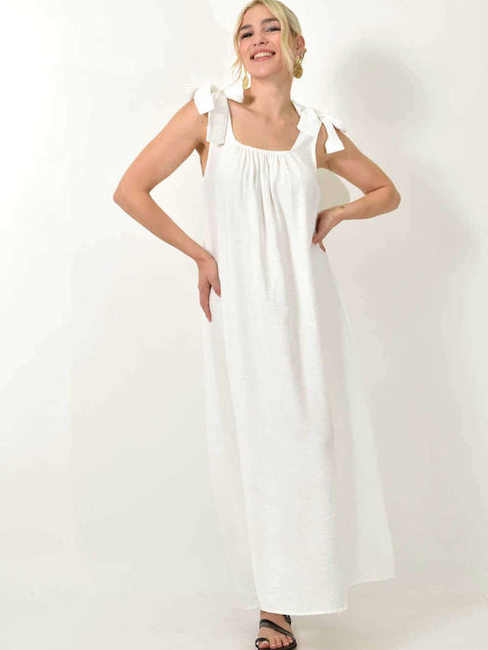 Potre Sommer Maxi Kleid White