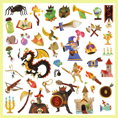 Djeco Stickers for Children 4++ Years Fantasy