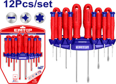 Emtop Set 12 Magnetic Precision Screwdrivers