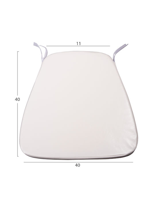 HomeMarkt Perna Scaunului De Grădină Tiffanys Potcoavă Albă 40x40cm