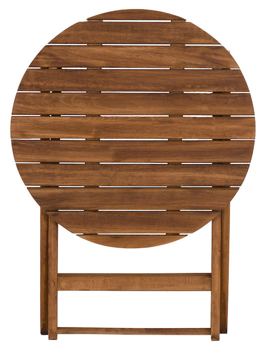 Limnos Outdoor Bar Foldable Wood Table Walnut 70x70x76cm