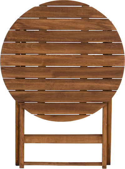 Limnos Outdoor Bar Foldable Wood Table Walnut 70x70x76cm