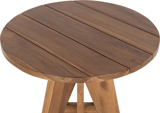 Garten- und Terrassentisch für Kleine Außenbereiche aus Teak Natürlich 60x60x75cm