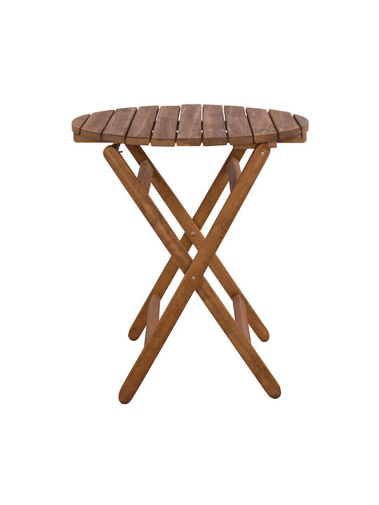 Limnos Outdoor Bar Foldable Wood Table Walnut 70x70x76cm