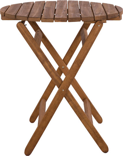 Limnos Outdoor Bar Foldable Wood Table Walnut 70x70x76cm