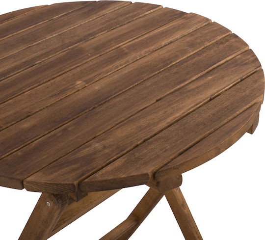 Limnos Outdoor Bar Foldable Wood Table Walnut 70x70x76cm