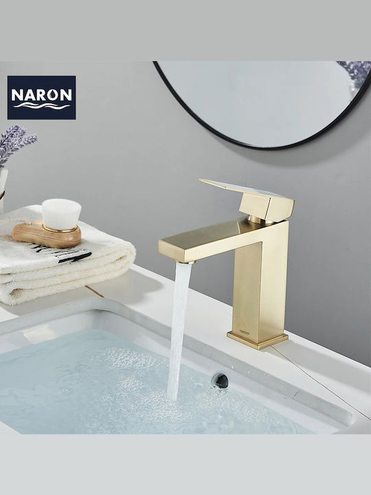 Naron Mischung Waschtischarmatur Gold