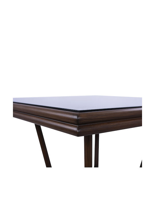 Tisch Café für kleine Außenbereiche Stabil Moses Brown 70x70x65cm