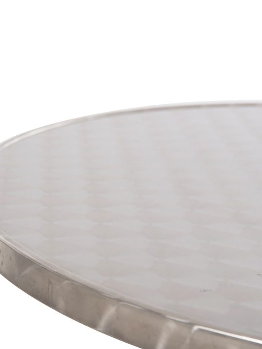 Frodo Outdoor Dinner Aluminum Table Silver 60x60x70cm