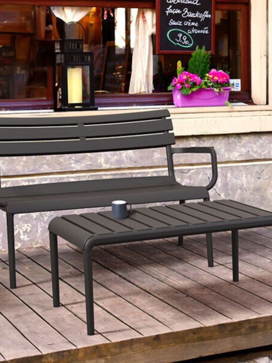 Catering Table for Small Outdoor Spaces Made of Polypropylene Foldable Paris Black 90x50x40cm