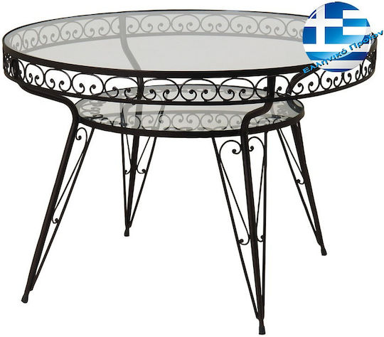 Table Wrought Iron 3749 Free Standing 80x80x75cm Galvanize