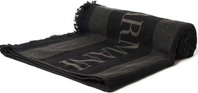 Emporio Armani Beach Towel Pareo Black