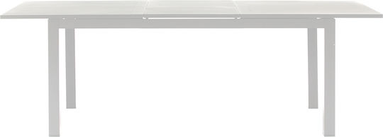 Маса Алуминиево Разтегателена Sifnos Бял 160x90x77бр