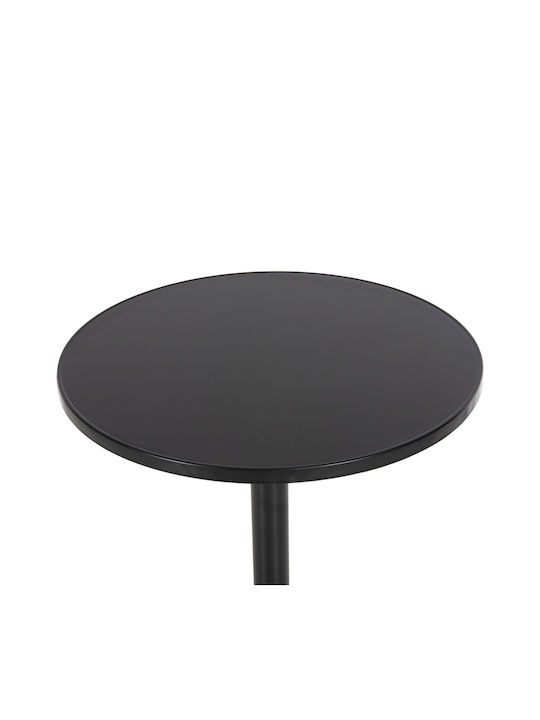 Outdoor Dinner Free Standing Metal Table Black 60x60x70cm