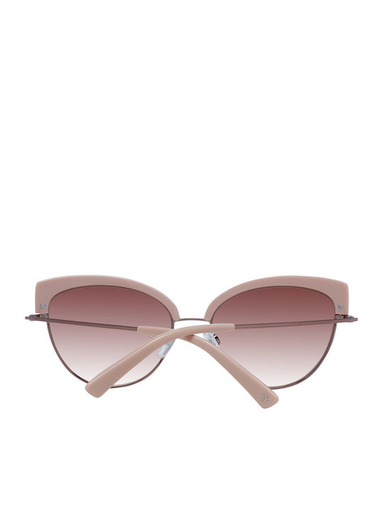 Rodenstock Damen Sonnenbrille mit Rose Gold Metall Gestell und Rosa Verlaufsfarbe Linse