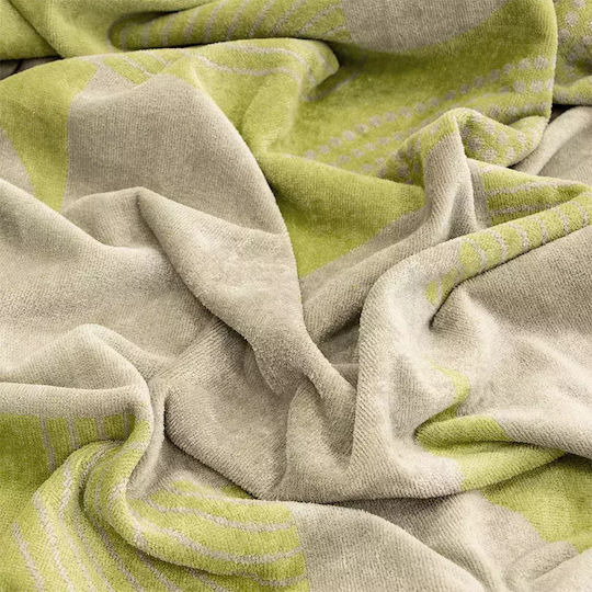 Lino Home Beach Towel Cotton Green 160x86cm.