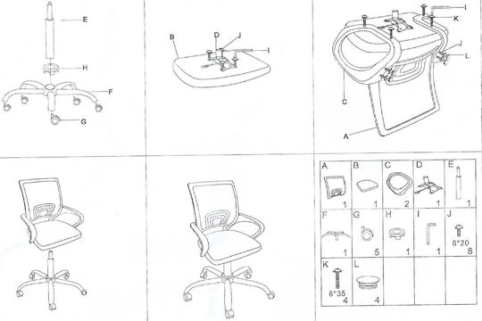 Karekla by Fragkoulakis BY-017 Office Chair Blue