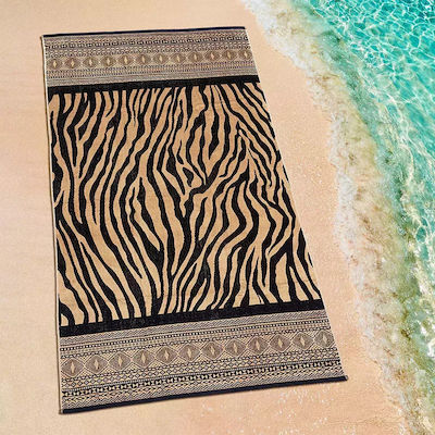 Lino Home Beach Towel Cotton Brown 160x86cm.