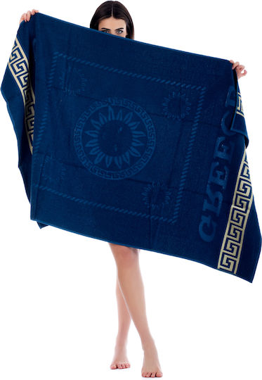 Beach Towel Cotton Blue 170x100cm.