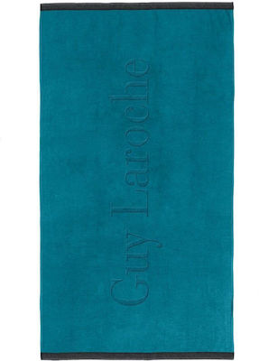 Guy Laroche Strandtuch Baumwolle Petrol Blau 180x90cm.