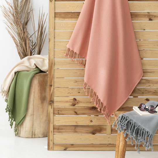 Palamaiki Beach Towel Pareo Cotton Grey 160x90cm