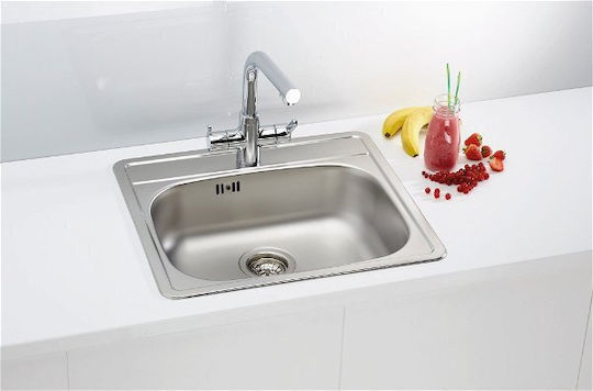 Alveus More 10 TEA Drop-In Chiuvetă Inox L56xW50cm Gri