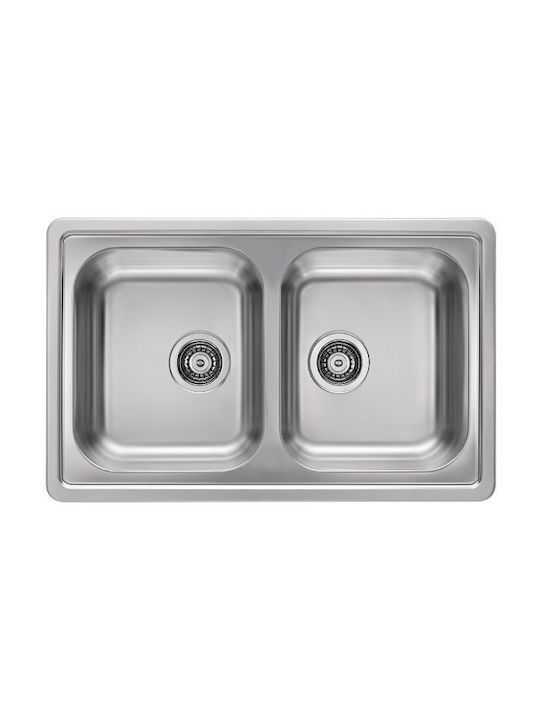 Alveus Elegant 40 Ένθετος Νεροχύτης Inox Μ81xΠ51cm Γκρι