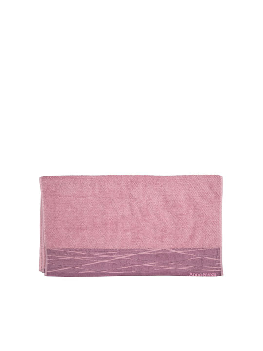 Anna Riska Bath Towel Nefeli 70x140cm Lilac Pink Weight 600gr/m²