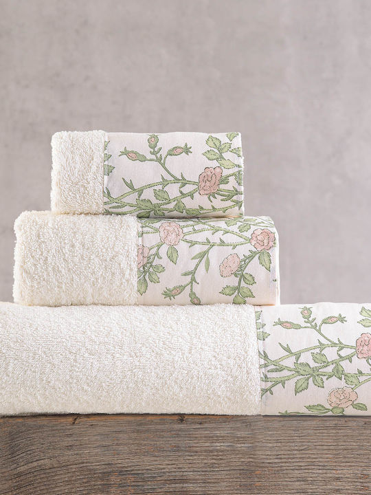 Rythmos Bath Towel Set 3pcs Talia Pink Weight 500gr/m²
