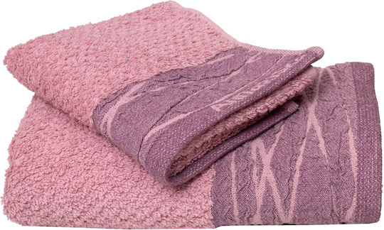 Anna Riska Πετσέτα Σώματος Nefeli 70x140εκ. Lilac Pink Βάρους 600gr/m²