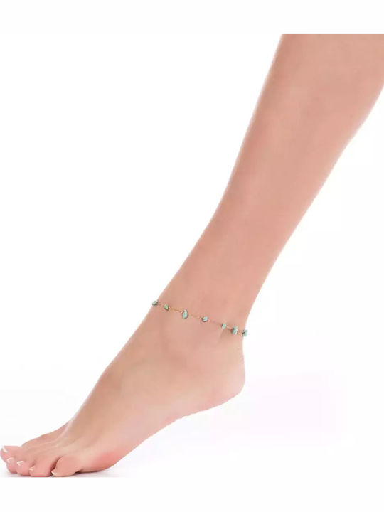 Oxzen Gold Plated Steel Anklet from Steel