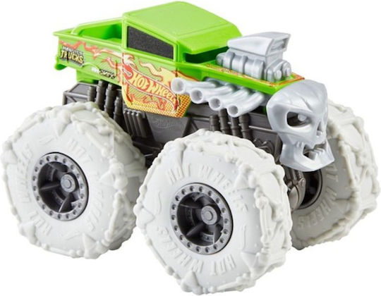Hot Wheels Monster Truck Twisted Tredz Truck Bone Shaker - Green-Grey 1:43 Monster Truck For 3+ Years (Various Designs) 1pc