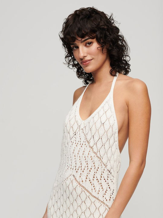 Superdry Maxi Rochie Off White