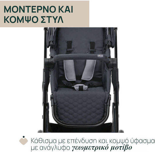 Chicco Seety Adjustable Baby Stroller Suitable for Newborn 53 Boston Grey 7kg