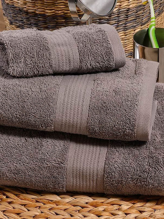 Melinen 3pc Bath Towel Set Kenzo Grey - Grey Weight 450gr/m²