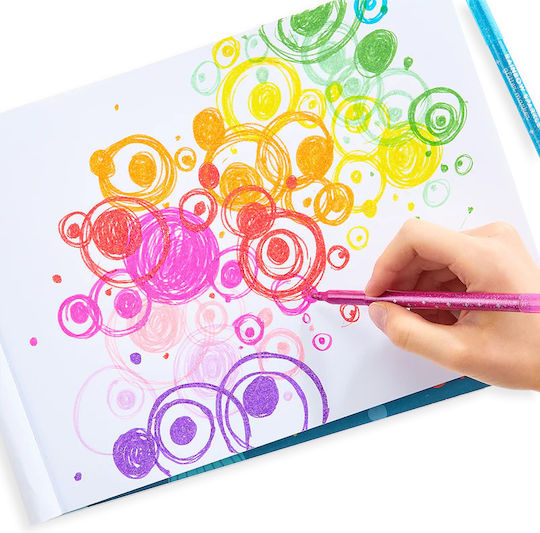 Rainbow Sparkle Glitter Markers Set 15 Colors