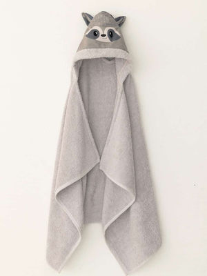 Palamaiki Racoon Kinder-Strandtuch Gray 120x70cm