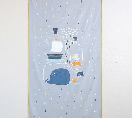 Nima Message In A Bottle Kids Beach Towel Blue 140x70cm