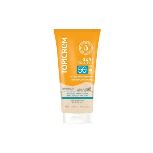 Topicrem Wasserdichte Sonnencreme für Gesicht & Körper SPF50+ 50ml