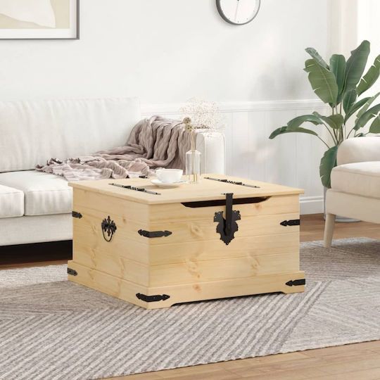 vidaXL Μπαούλο Ξύλινο 78x78x45εκ. Καφέ