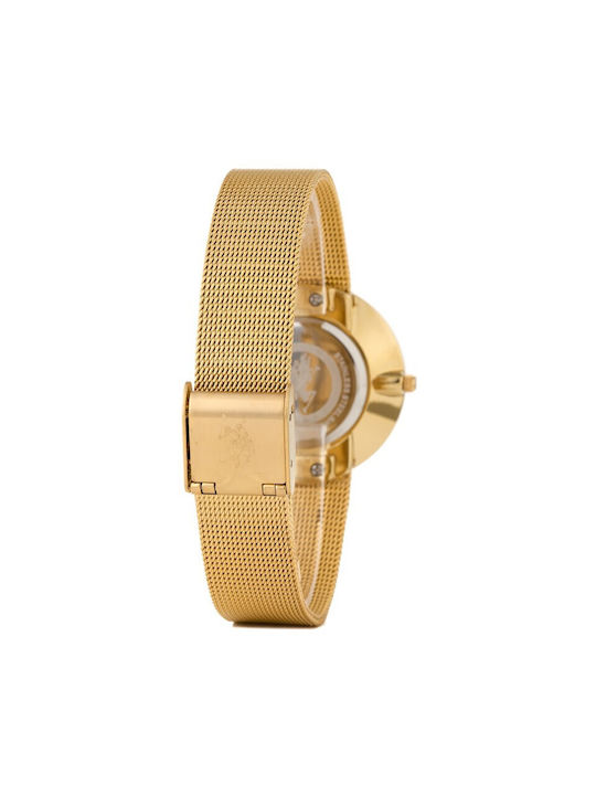 U.S. Polo Assn. Uhr mit Gold Metallarmband