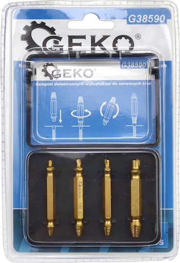 Geko Σετ Εξωλκείς για Βίδες 4τμχ