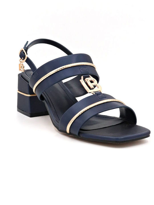 Laura Biagiotti Women's Sandals Blue with Medium Heel