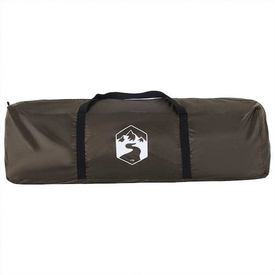 vidaXL Camping Tent Igloo Brown for 4 People 298x236x152cm