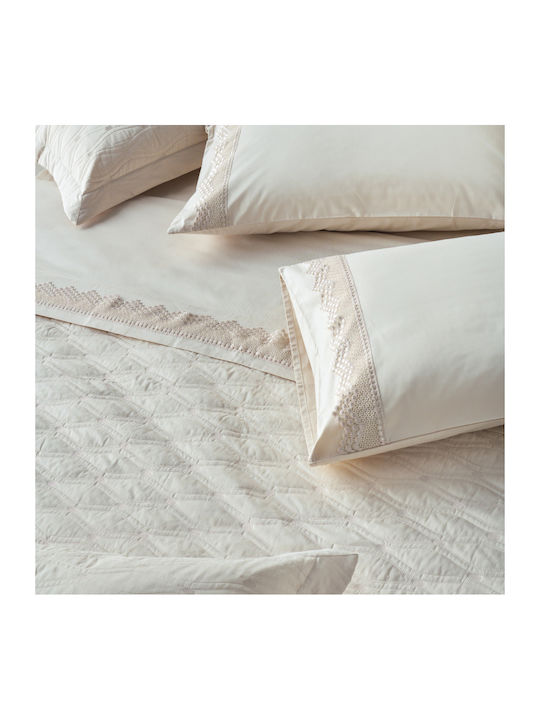 Kentia Coraline Σετ Σεντόνια Υπέρδιπλα 240x270εκ. Ivory (4τμχ)