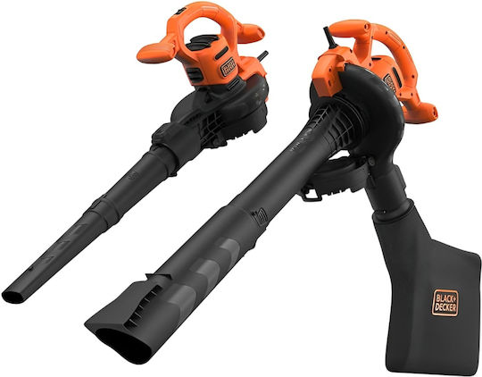 Black & Decker Laubbläser / Sauger Handheld Elektrisch 2600W mit Maximaler Luftgeschwindigkeit 315km/h
