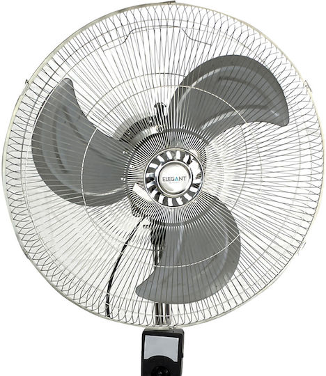 TnS Elegant Ανεμιστήρας Ορθοστάτης 90W Διαμέτρου 45cm με Τηλεχειριστήριο Ασημί
