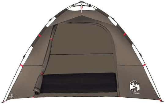 vidaXL Σκηνή Ψαρέματος Καφέ για 4 Άτομα 262x254x172εκ.