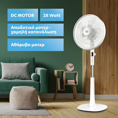 IQ Ventilator de Podea 28W Diametru 40cm cu Telecomandă