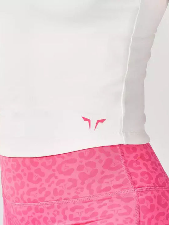 Women's Athletic Blouse Sleeveless Pearl White